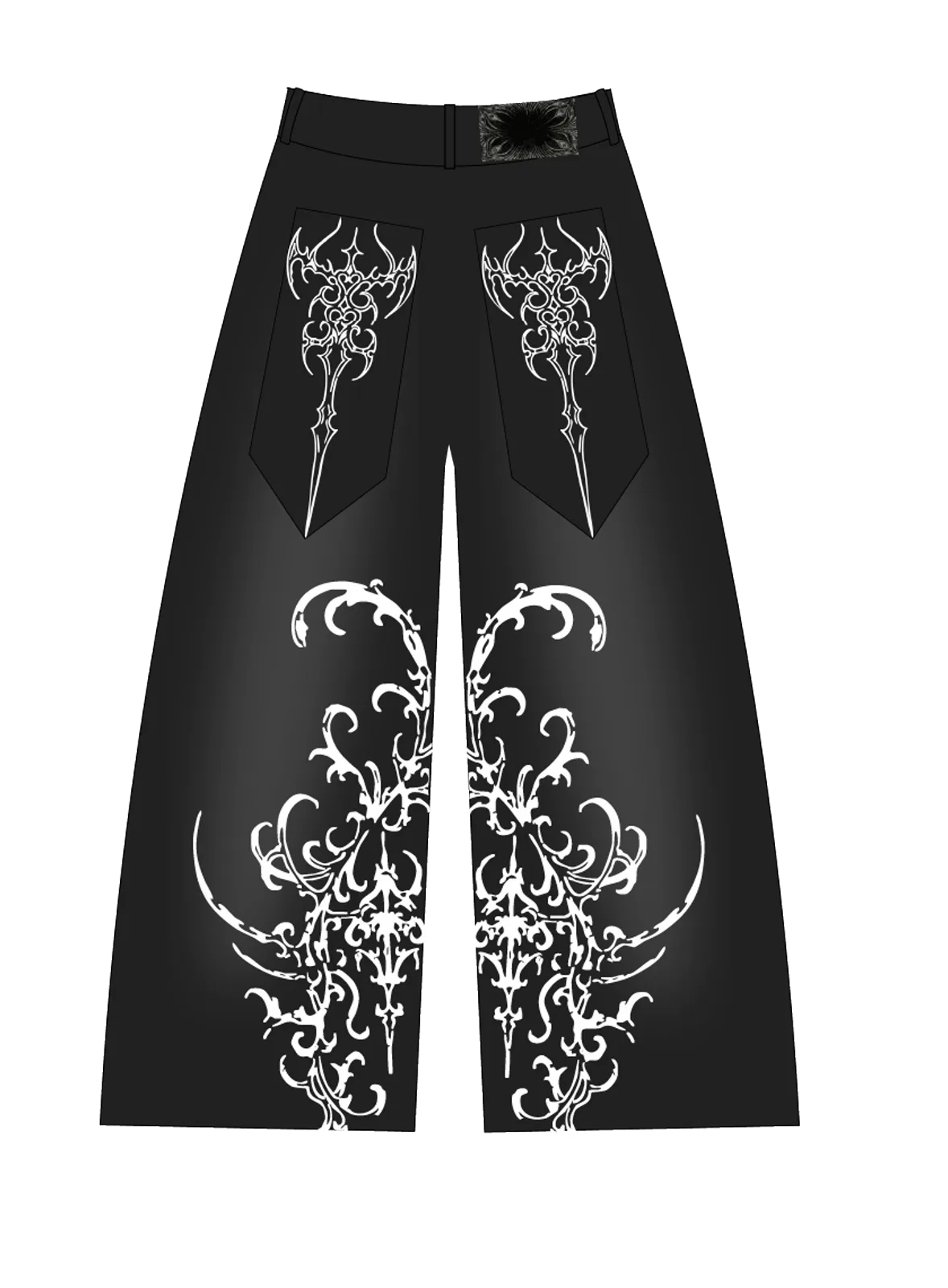 Version finalisée du dos du jean Amosia