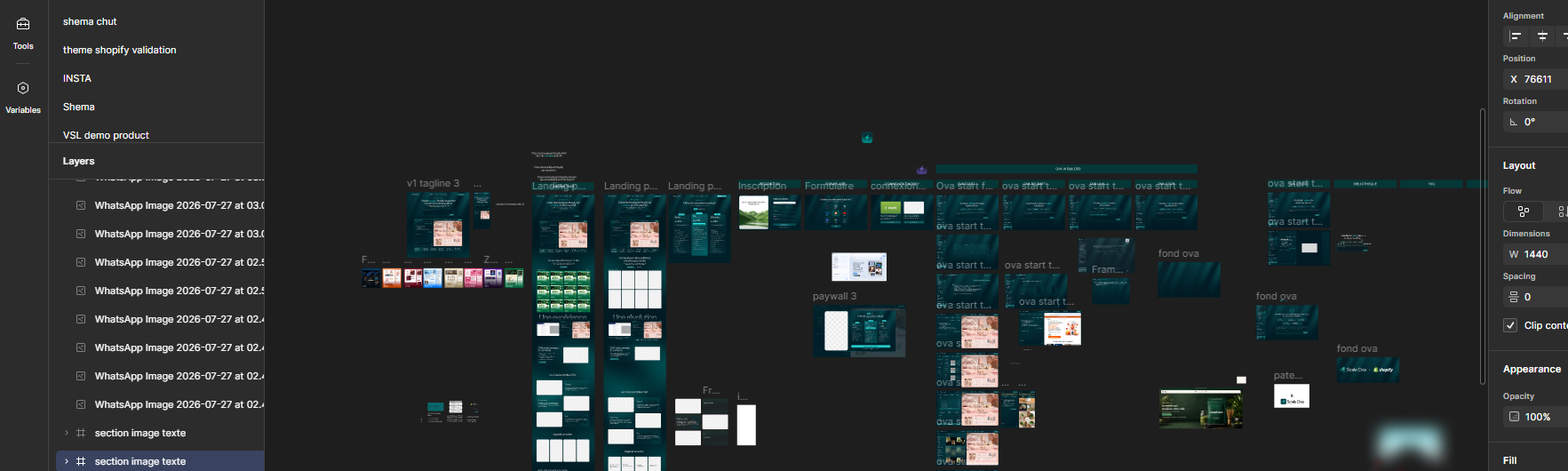 Vue d’ensemble du fichier de conception Scale OVA dans Figma